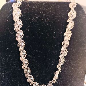 Elegant Silver Leaf Necklace